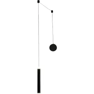 Comparateur de prix : Fabas Luce Suspension LED Prado, noir, métal, à intensité variable