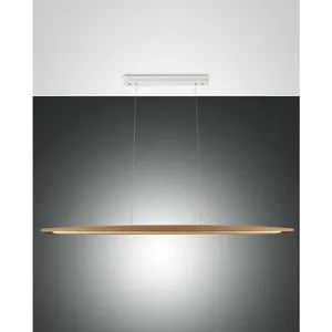 Comparateur de prix : FABAS LUCE Suspension moderne en bois à LED pour la cuisine et le salon Ribot-S