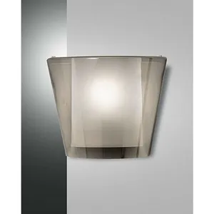 Fabas Luce Lighting - Fabas Luce Viki Applique murale en verre gris transparent, E27Vendu parkaufland