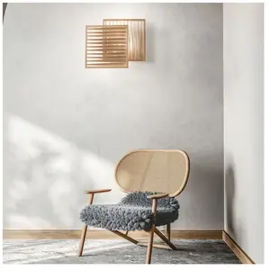 Comparateur de prix : Fabas Luce Lighting - Fabas Luce Loft Applique Murale led Intégrée Bois de Frêne Verre