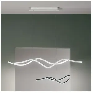 Comparateur de prix : Sinuo Lustre suspendu led 36W blanc 3666-45-102 Fabas Luce