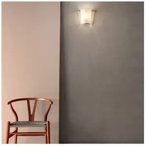 Comparateur de prix : Fabas Luce Applique murale Viki, ambre, verre, acrylique