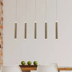 Comparateur de prix : FABAS LUCE Prado Suspension LED, 5 sources de lumière, 3685-48-209,