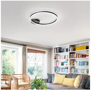 Comparateur de prix : Fabas Luce Plafonnier Led Giotto À 1 Lampe, Noir