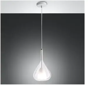 Comparateur de prix : Fabas Luce Lila Dôme Suspension Plafonniers Verre Transparent, E27
