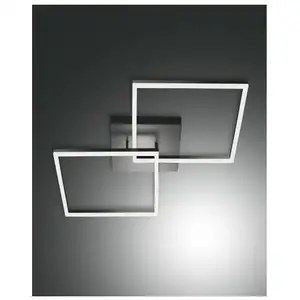Comparateur de prix : Fabas Luce Bard suspension 65x65 cm deux lampes anthracite