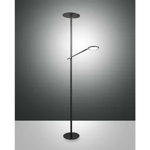 Comparateur de prix : Fabas Luce Lampe sur pied LED Regina avec bras de lecture, 2 lampes, noir