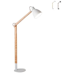Comparateur de prix : Fabas Luce Sveva lampadaire en bois, blanc/frêne