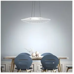 Comparateur de prix : Fabas Luce Suspension LED Vela, blanc, Oval, 59 cm x 43 cm