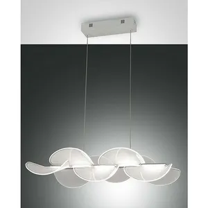 Comparateur de prix : Fabas Luce Sylvie Plafonnier Suspendu led Intégré Blanc Verre