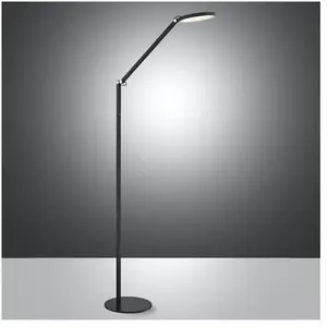 Comparateur de prix : Fabas Luce Regina Lampadaire Intégré LED Verre Noir