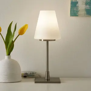 Fabas Luce Lampe à poser Lucy Big fonction tactile, blanche pas cher