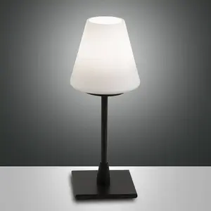 Fabas Luce Lampe de table LED Lucy avec variateur tactile, noir