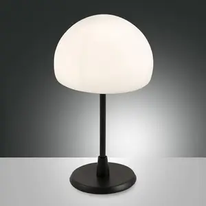 Fabas Luce Lampe à poser LED Gaia variateur tactile, noire pas cher