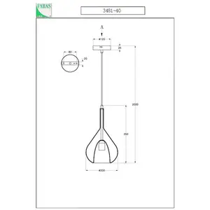 Comparateur de prix : Fabas Luce Suspension Lila, vert, à 1 lampe, verre