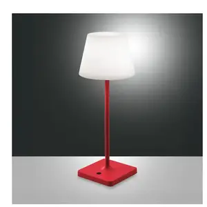 FABAS LUCE Lampe de table led portable et rechargeable port usb adam - rouge pas cher