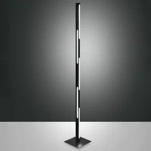 Fabas Luce Lampe sur pied led design moderne pour le salon ling-a - noir