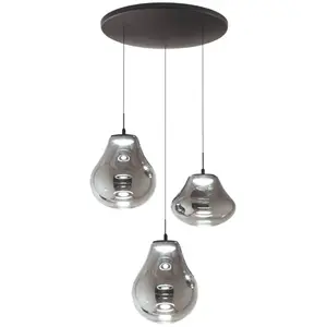FABAS LUCE Deva Suspension LED à 3 sources lumineuses, ronde, 3774-47-...
