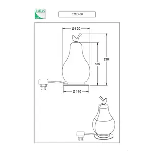 FABAS LUCE Wilma Lampe de table, LED, 3763-30-155, pas cher