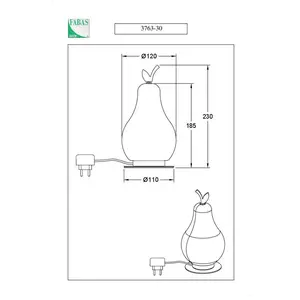 FABAS LUCE Wilma Lampe de table, LED, 3763-30-170, pas cher