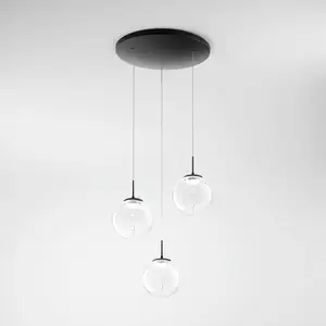 Comparateur de prix : Fabas Luce Suspension LED Ariel, 3 lampes, ronde, gradateur, CCT