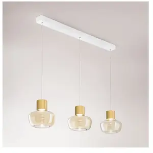 FABAS LUCE Kino Suspension LED à 3 sources lumineuses, rectangulaire, ... pas cher