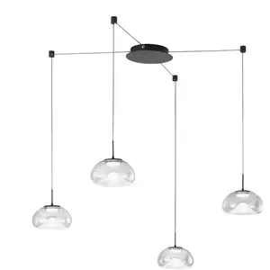 Comparateur de prix : FABAS LUCE Brena Suspension LED à 4 sources lumineuses, ronde, 3755-49...