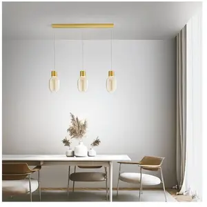 FABAS LUCE Lapo Suspension LED à 3 sources lumineuses, rectangulaire, ... pas cher