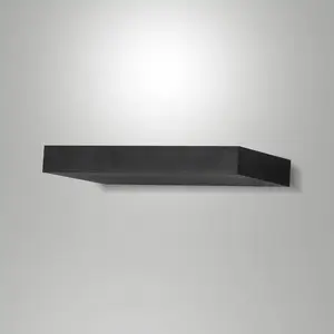 Comparateur de prix : Fabas Luce Applique murale LED Guia, noir, métal, 24 cm de large