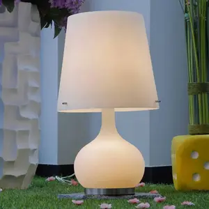 Comparateur de prix : Fabas Luce Lampe à poser Ade, hauteur 58 cm, blanc, verre