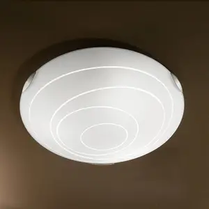 Fabas Luce Plafonnier rond KENT blanc pas cher