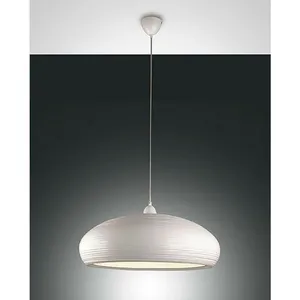 Fabas Luce Lodge Plafonnier Dome Suspension Verre Blanc, E27 pas cher