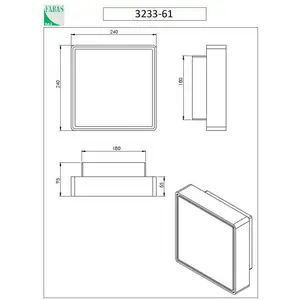 Comparateur de prix : Fabas Luce Applique murale Oban, 24 cm x 24 cm, 1 x E27, blanc, IP65
