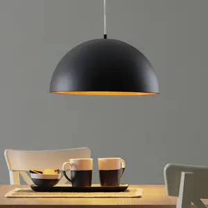 Comparateur de prix : Fabas Luce Suspension bicolore Dingle, noir doré