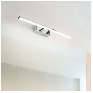 Comparateur de prix : Fabas Luce Applique murale LED Nala, chrome, largeur 50 cm