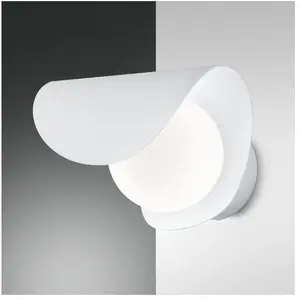 FABAS LUCE Applique murale à led moderne en métal verre soufflé adria-p - blancVendu paramazon