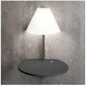Comparateur de prix : Fabas Luce Applique LED Goodnight, port USB, blanc-anthracite