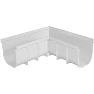 First Plast - Angle gauche pour caniveau pvc Série 200 haut pas cher
