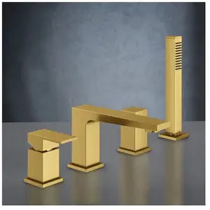 Mariner Quadra Robinetterie bain/douche 4 trous sur rebord de baignoir...