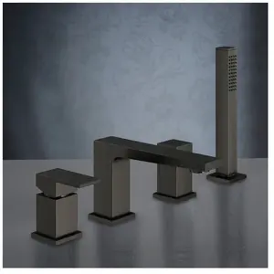 Mariner Quadra Robinetterie bain/douche 4 trous sur rebord de baignoir...