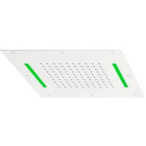 Mariner Douche de tête avec effet pluie en acier inoxydable avec éclairage, pour montage au plafond, WLS3710-BO,Vendu parreuter