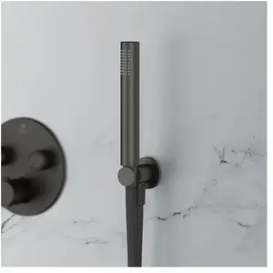 Mariner Kit de douche métallique avec raccord mural coudé et support de douchette, WLS3000-GM,Vendu parreuter