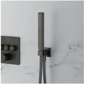 Mariner Kit de douche métallique avec raccord mural coudé et support de douchette, WLS3100-GM,Vendu parreuter
