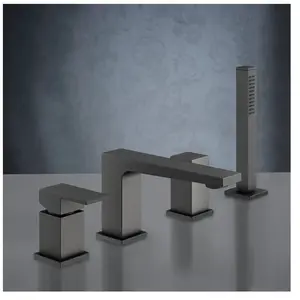 Mariner Quadra Robinetterie bain/douche 4 trous sur rebord de baignoir...