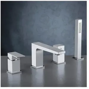 Mariner Quadra Robinetterie bain/douche 4 trous sur rebord de baignoir...