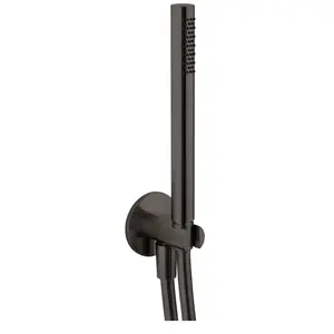 Mariner Lamborghini Spectra Set de douche en acier inoxydable avec raccord mural coudé et support de douchette intégré, WLS3030-PGMTL,