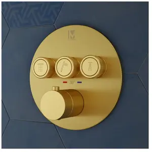 Mariner Eden round Mitigeur thermostatique pour 3 sorties, rond, EDE1903-OB, pas cher
