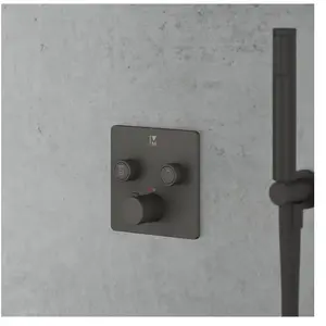 Mariner Eden edge Mitigeur thermostatique pour 2 sorties, carré, EDE2902-GR, pas cher