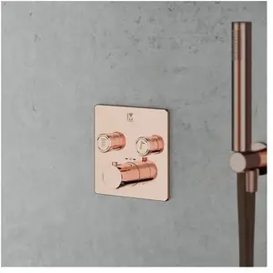 Mariner Eden edge Mitigeur thermostatique pour 2 sorties, carré, EDE2902-RG, pas cher