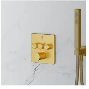 Mariner Eden edge Mitigeur thermostatique pour 3 sorties, carré, EDE2903-OB, pas cher